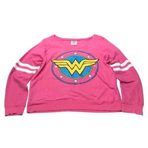DC Comics Originals Wonder Childrens‎ 7/8 long sleeve round neck pink shirt top